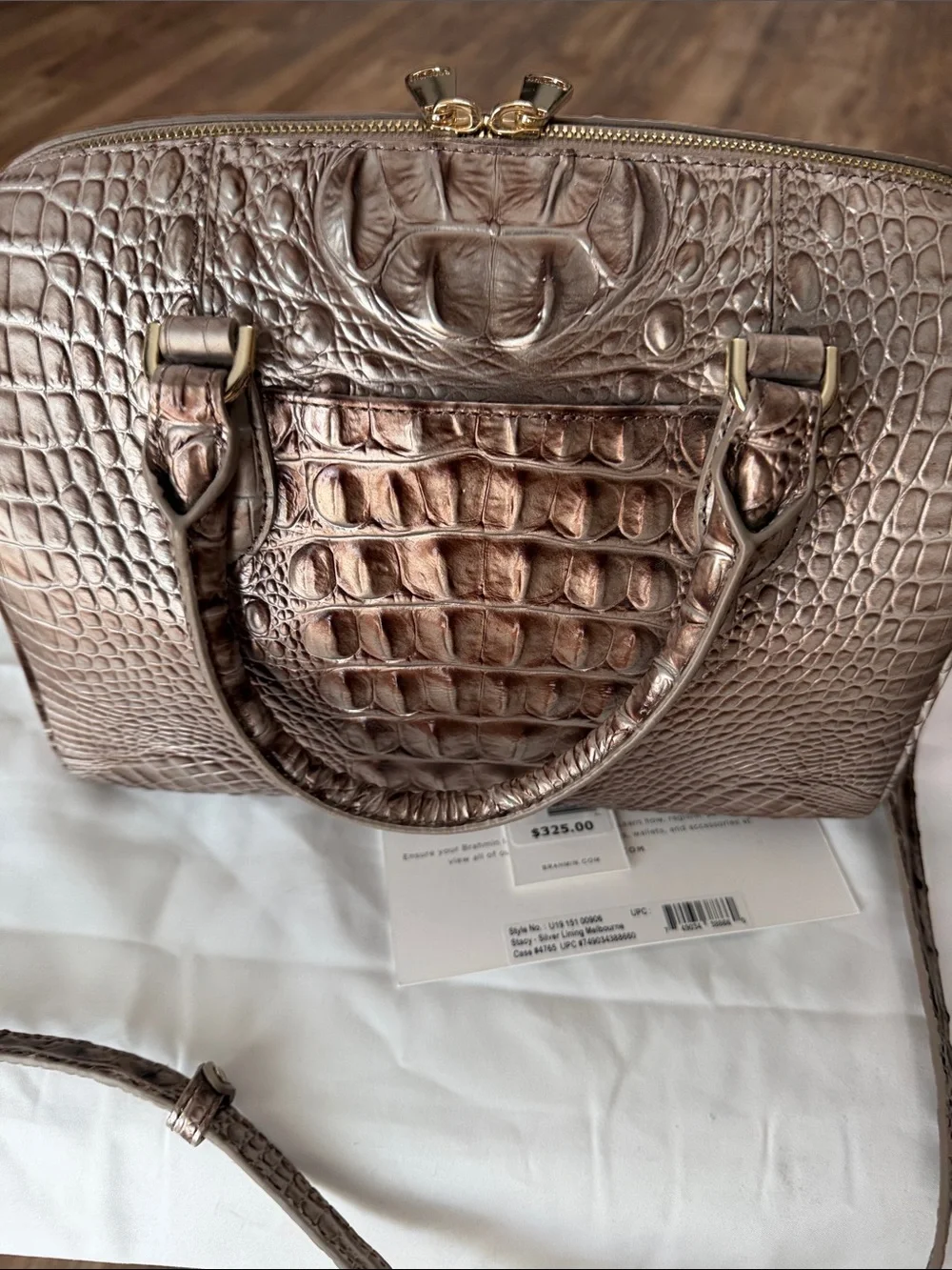 Brahmin Stacy in Silver Lining
